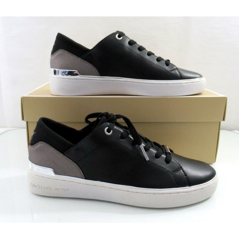 Women's Shoes Michael Kors Scout Lace Up Sneaker MK Logo Scuba Black Size 7 - Picture 5 of 9